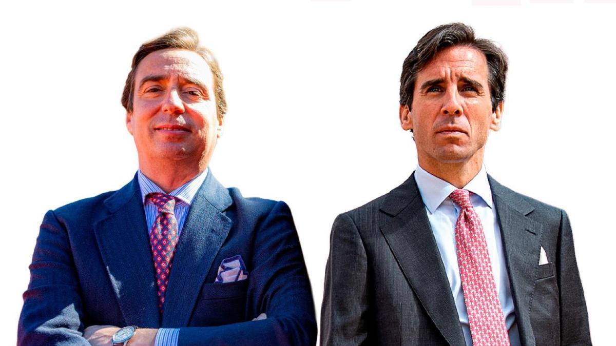 De izquierda a derecha, José María Garzón, director de Lances de Futuro y Juan Ortega, torero