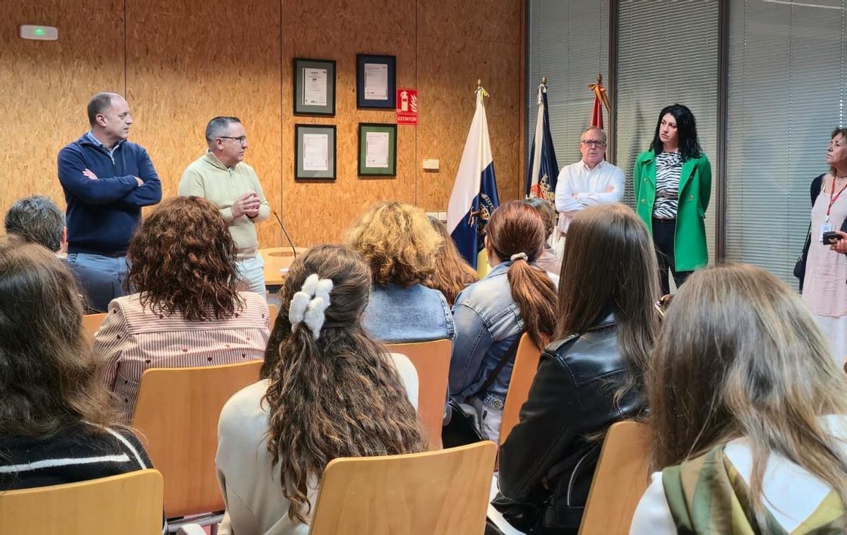 Un momento de la formación de los alumnos de seis países europeos.