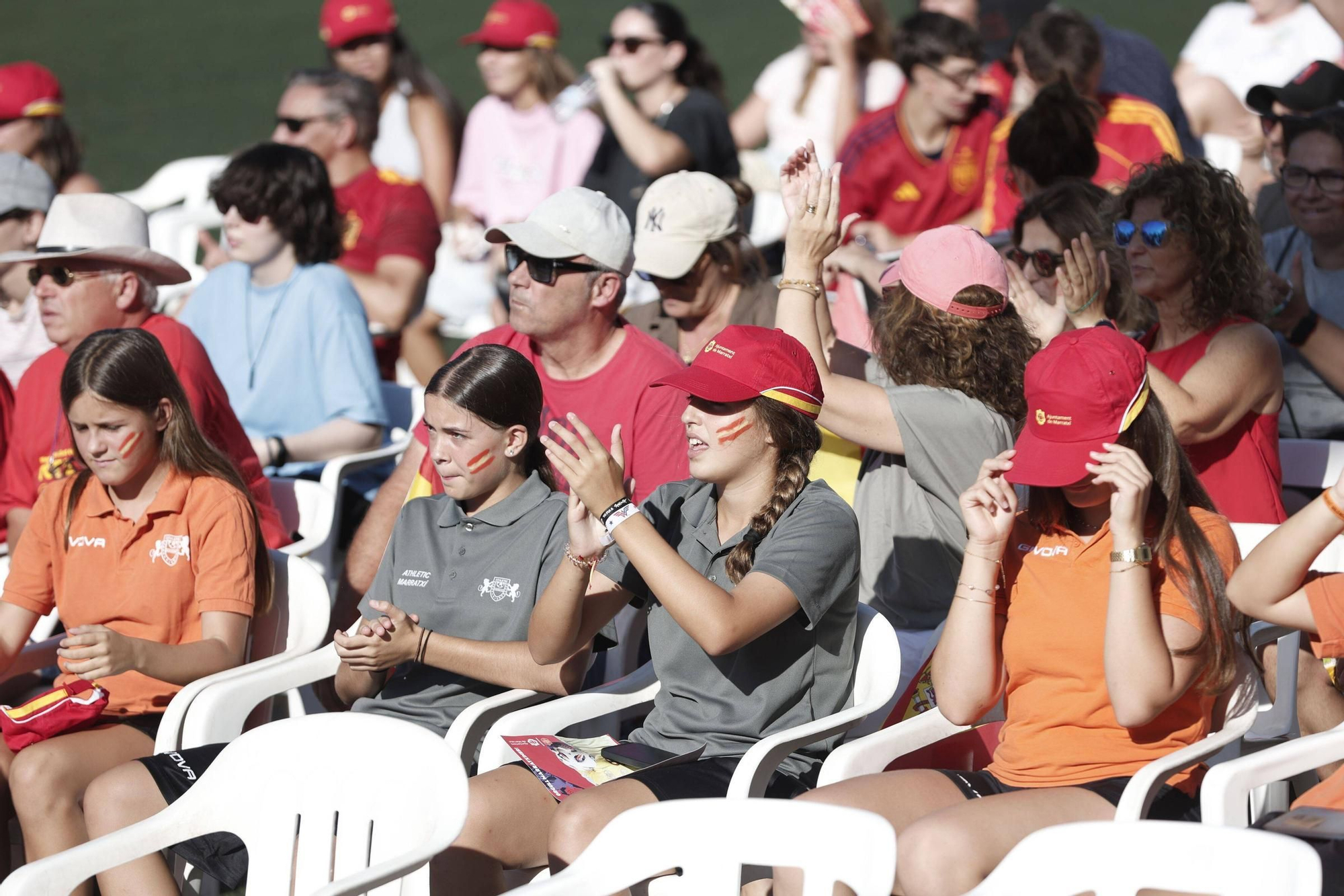 Apoyo a la selección española desde Pòrtol y Son Pardo
