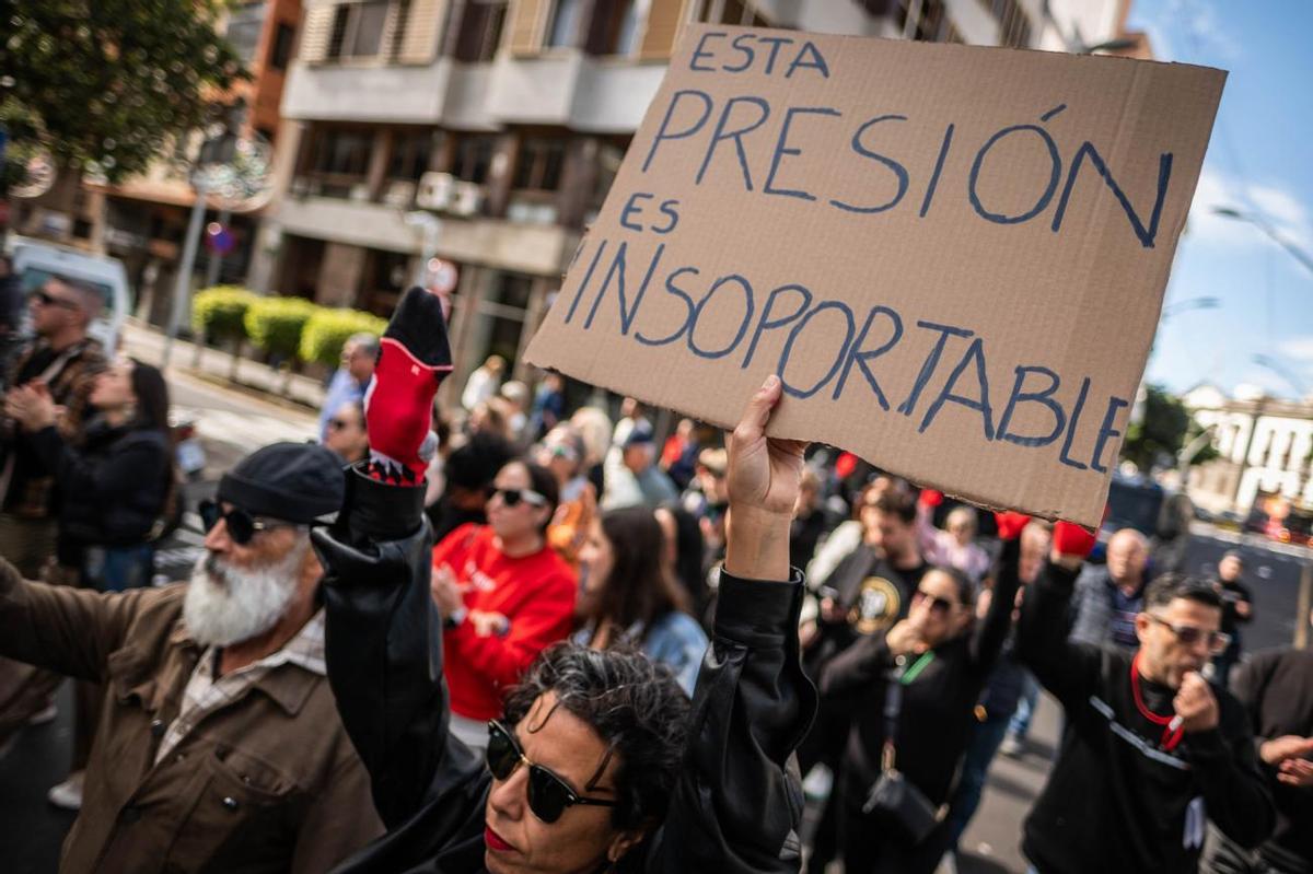 Manifestación de autónomos en Canarias
