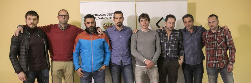 Rueda de prensa de los mineros que participaron en el rescate de Julen