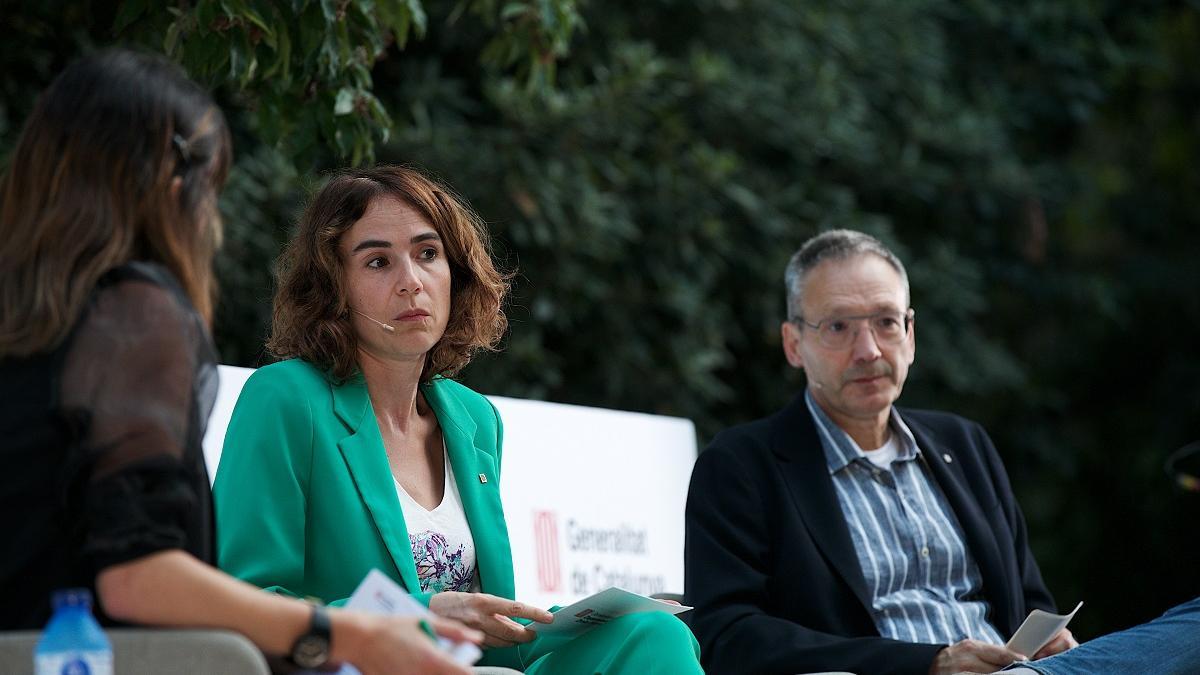 La 'consellera' de Justícia, Gemma Ubasart, y el director del Memorial Democràtic, Jordi Font