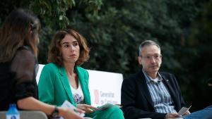 La ’consellera’ de Justícia, Gemma Ubasart, y el director del Memorial Democràtic, Jordi Font, en el acto de este jueves