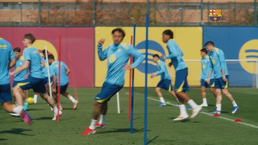 Lamine Yamal y Eric entrenan y no peligran para el Barça-Sevilla