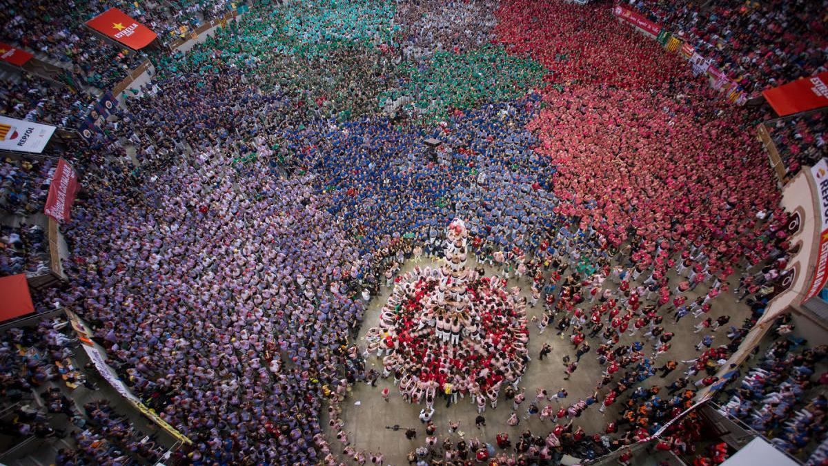 Imatge del Concurs de Castells del 2018 a la Tarraco Arena Plaça.