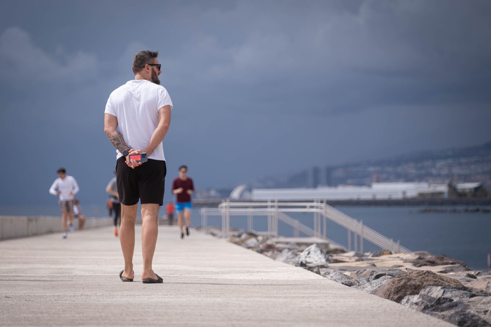 Inauguración de la escollera de Las Teresitas