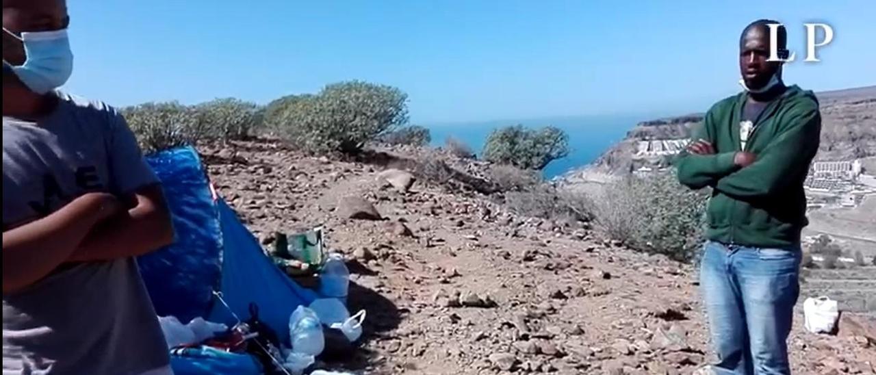 Migrantes malviven en los barrancos del sur de Gran Canaria