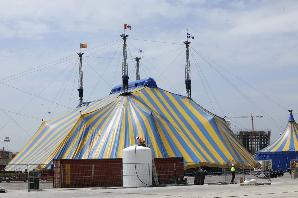 El Cirque du Soleil levanta la Gran Carpa que acogerá el espectáculo ''Kooza''