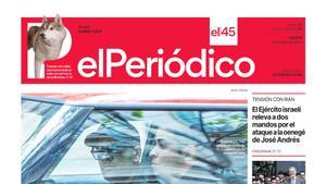 La portada de EL PERIÓDICO del 6 de abril de 2024