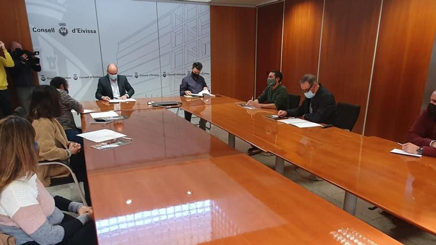 Reunión mantenida en el Consell de Ibiza