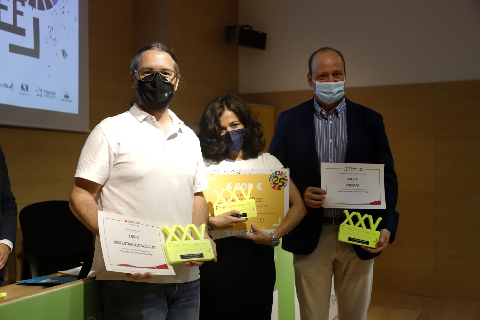 Entrega de los premios Spin-Off de la Universidad de Málaga