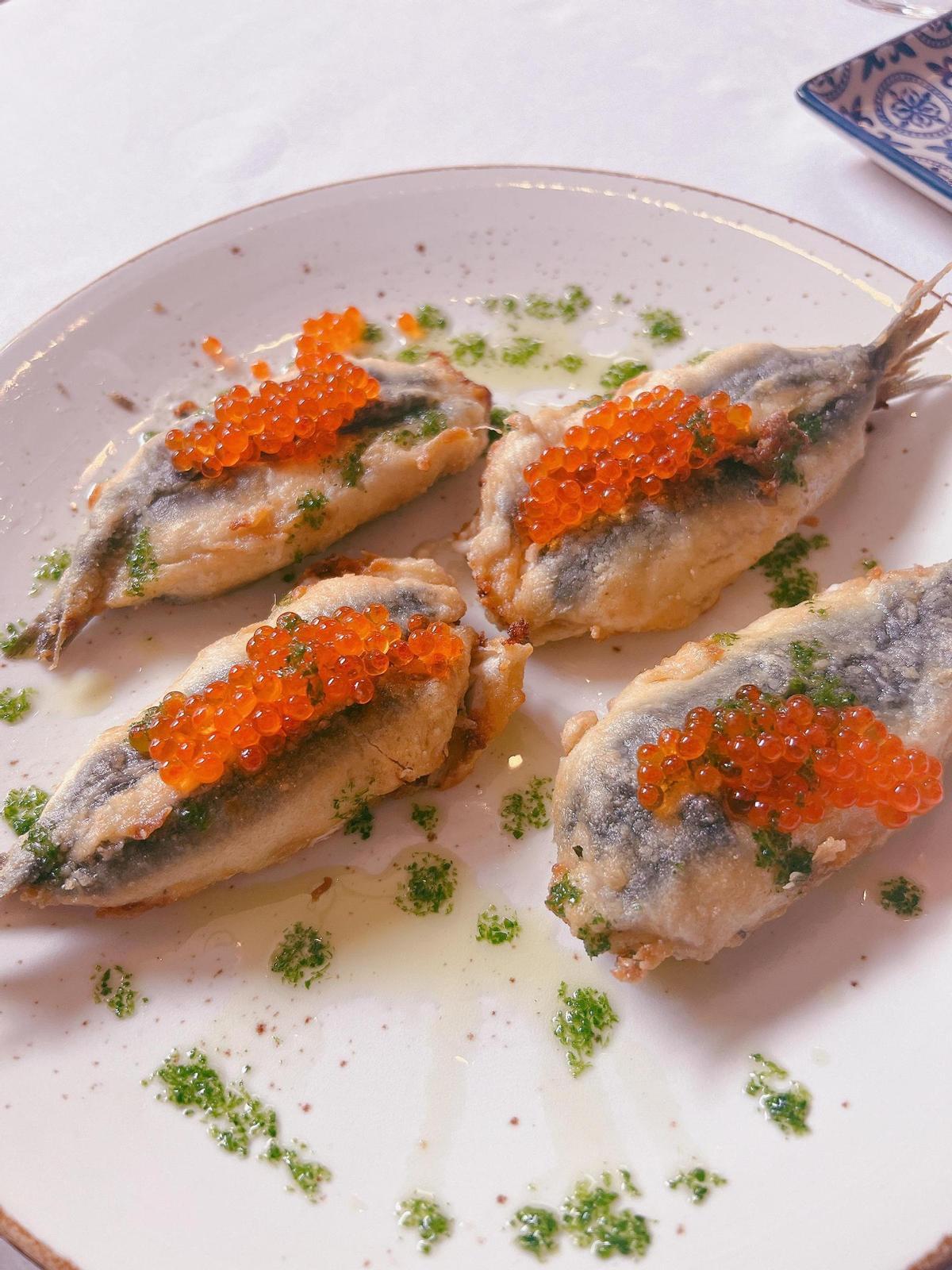 Boquerones Victorianos rellenos de Queso Málaga