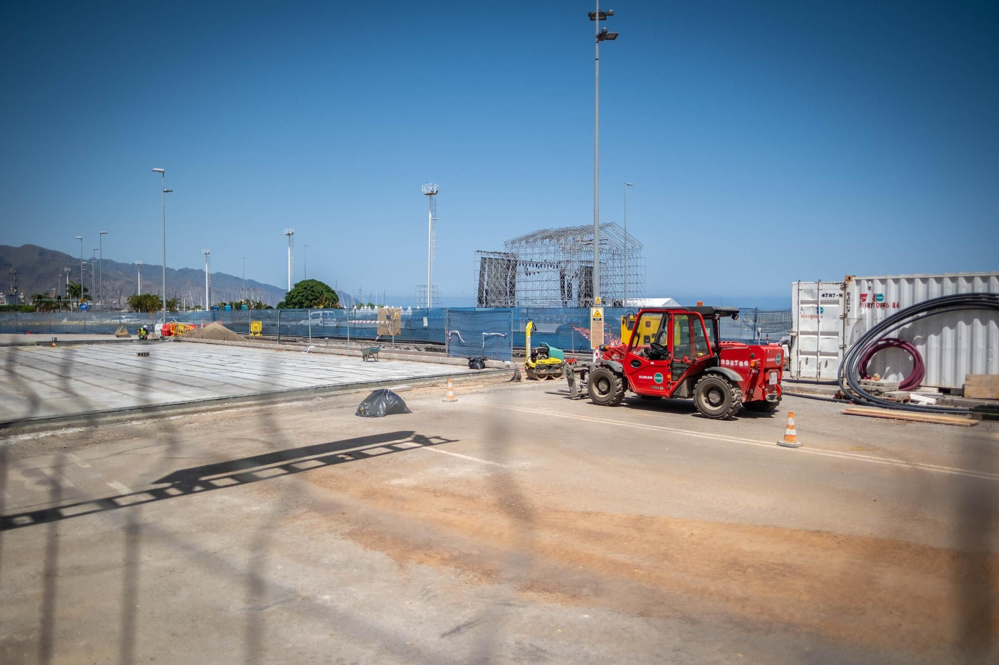 Obras en la avenida Marítima de Santa Cruz de Tenerife