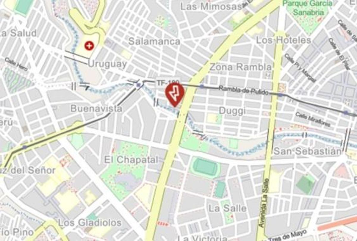 Lugar donde se localizó la avería