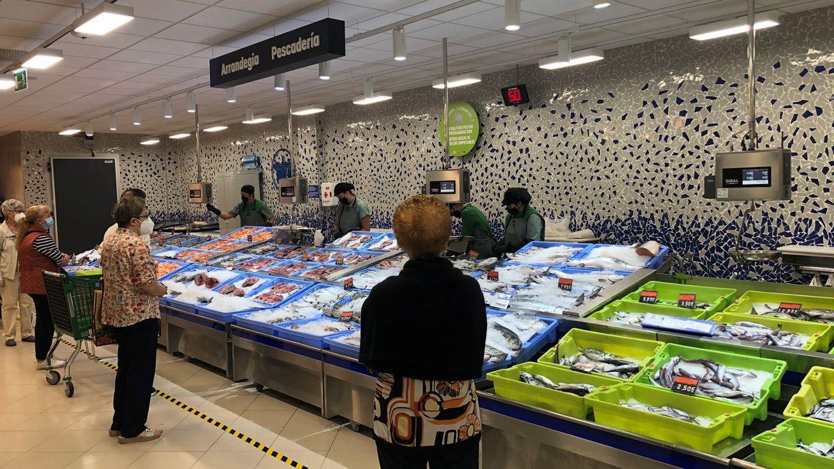 Pescadería de un supermercado Mercadona.