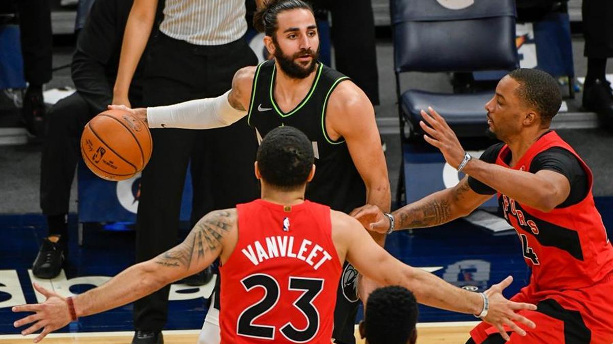 Ricky Rubio, en el partido ante los Raptors.