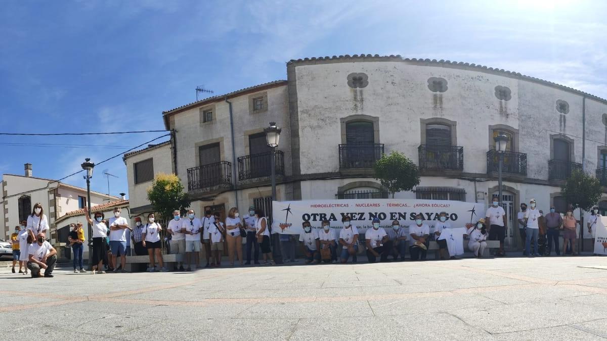 Concentración de ayer en Bermillo de Sayago