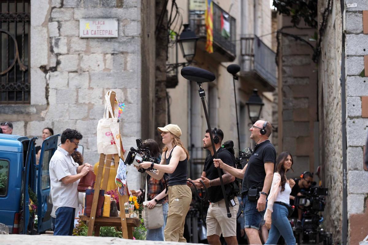 Primer dia del rodaje de una pelicula de Tomb Raider, producida por Amazon Prime Video, en diferentes localizaciones del Barri Vll de Girona. Pere Duran / Nord Media