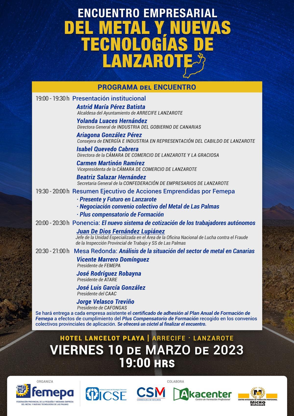 Encuentro Empresarial del Metal y las Nuevas Tecnologías de Lanzarote