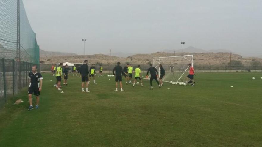 Imagen del entrenamiento del Hércules de esta mañana