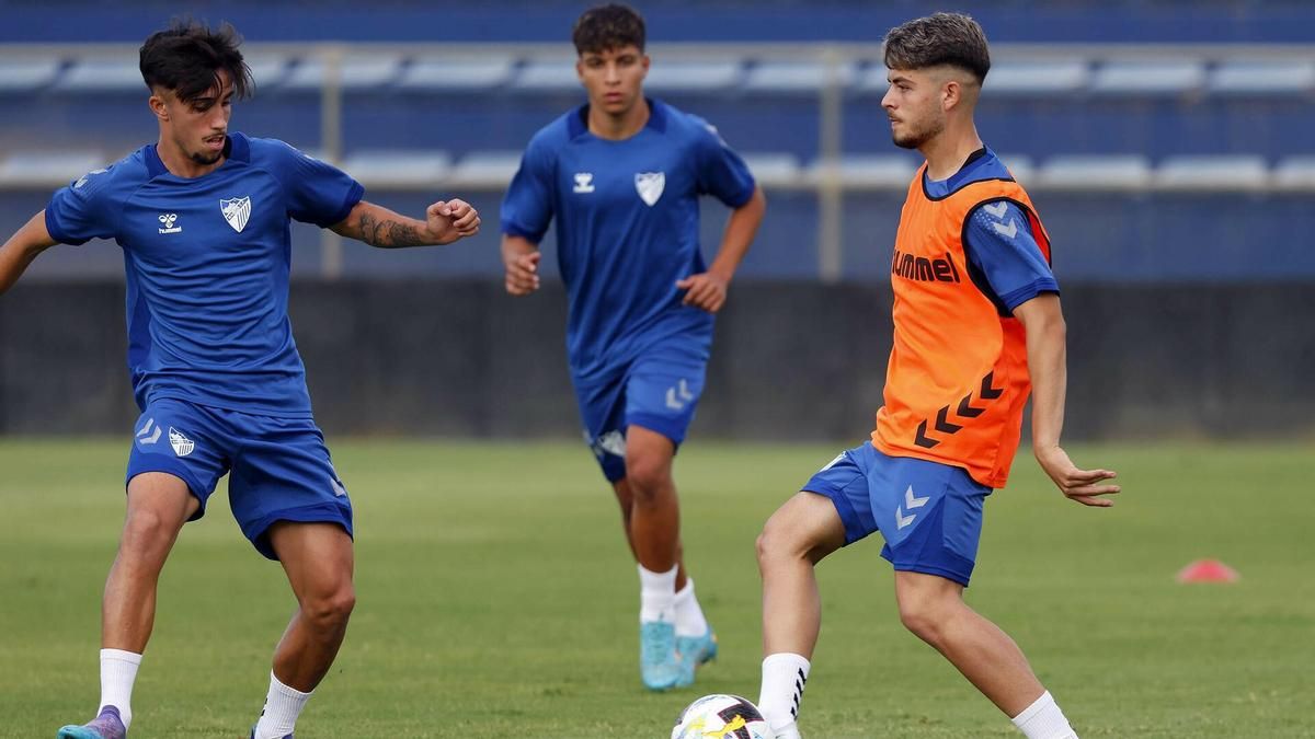 Larrubia, Haitam y Dani Lorenzo, durante el pasado curso.