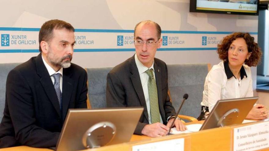 Jorge Aboal, Jesús Vázquez y Sonia Martínez.