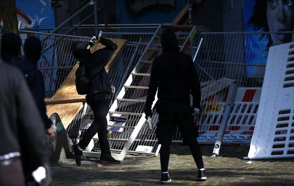 Nueva jornada de disturbios en las protestas contra la cumbre del G20 en Hamburgo.