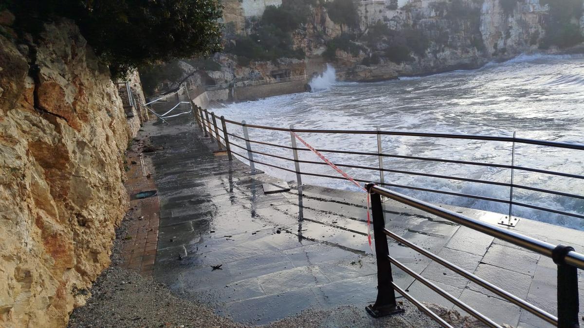 Los efectos de la borrasca en las playas de Manacor