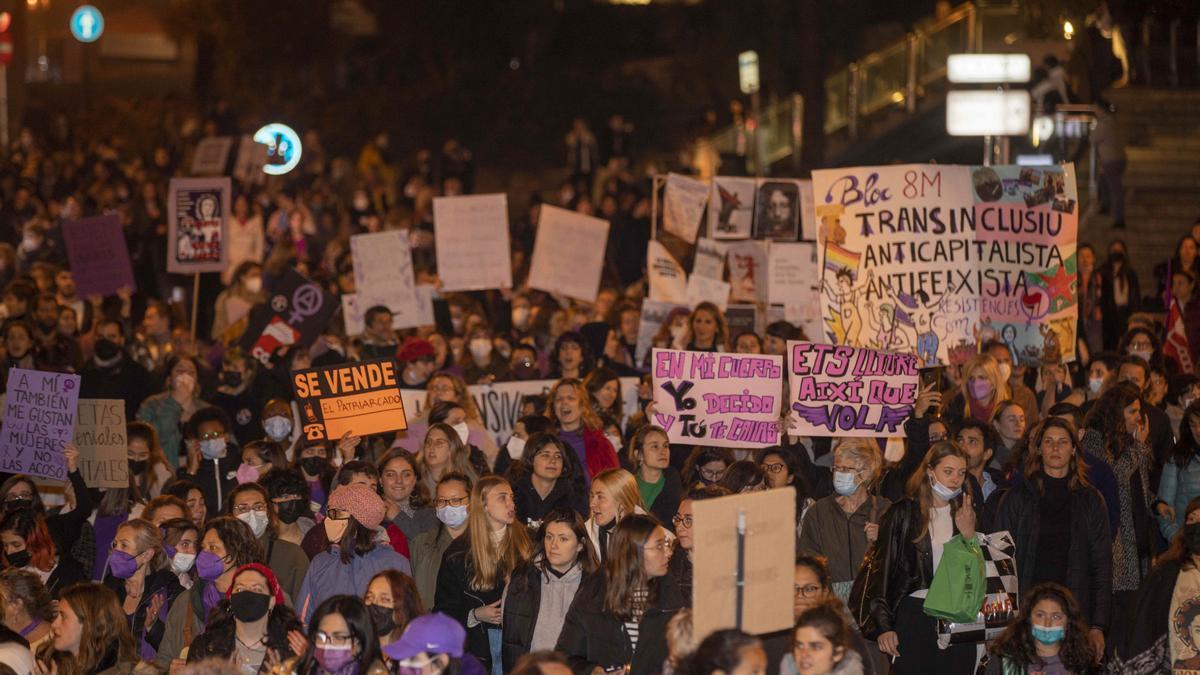 El colectivo trans se mostró muy reivindicativo en la manifestación del pasado 8-M.