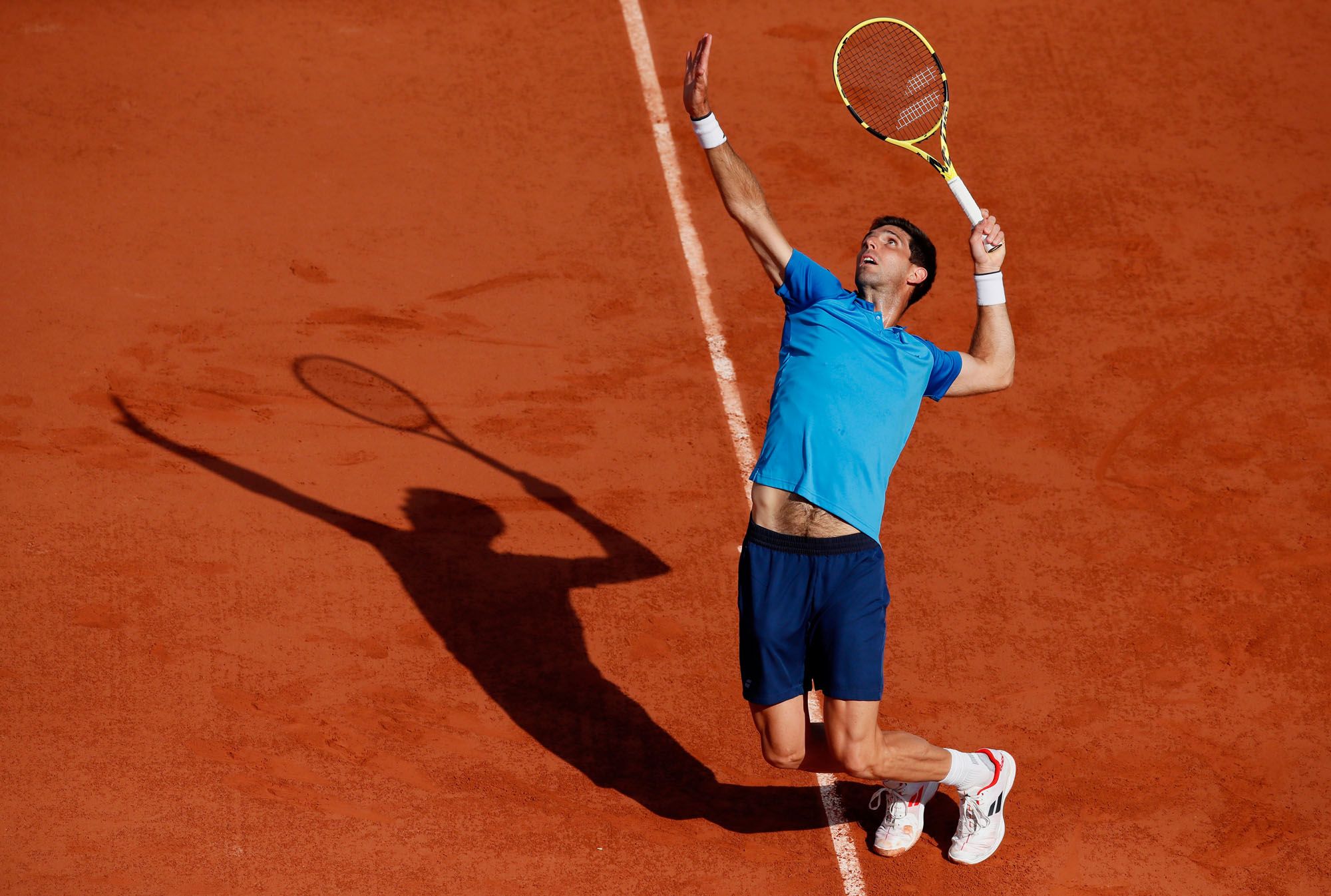 Las imágenes de los octavos de final de Roland Garros entre Alejandro Davidovich y Federico Delbonis