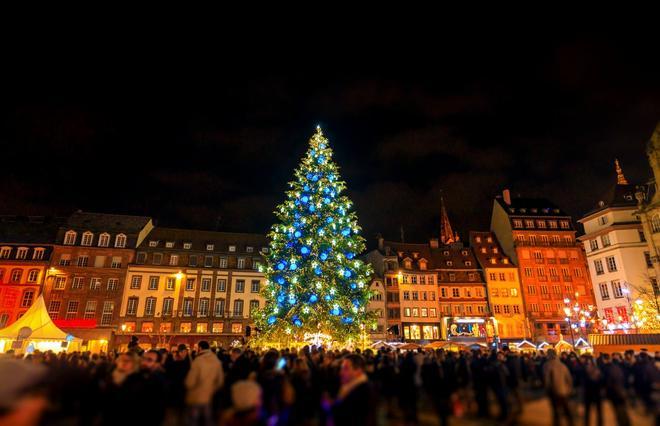 Estrasburgo, Francia, arbol navidad