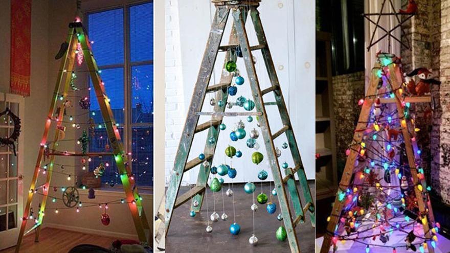 DECORACION NAVIDAD : Los 10 árboles de Navidad caseros más originales con  los que decorar tu casa
