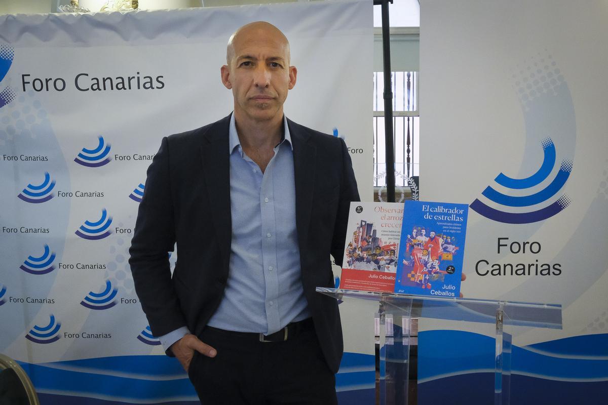 Julio Ceballos, ayer, en el Foro Canarias.