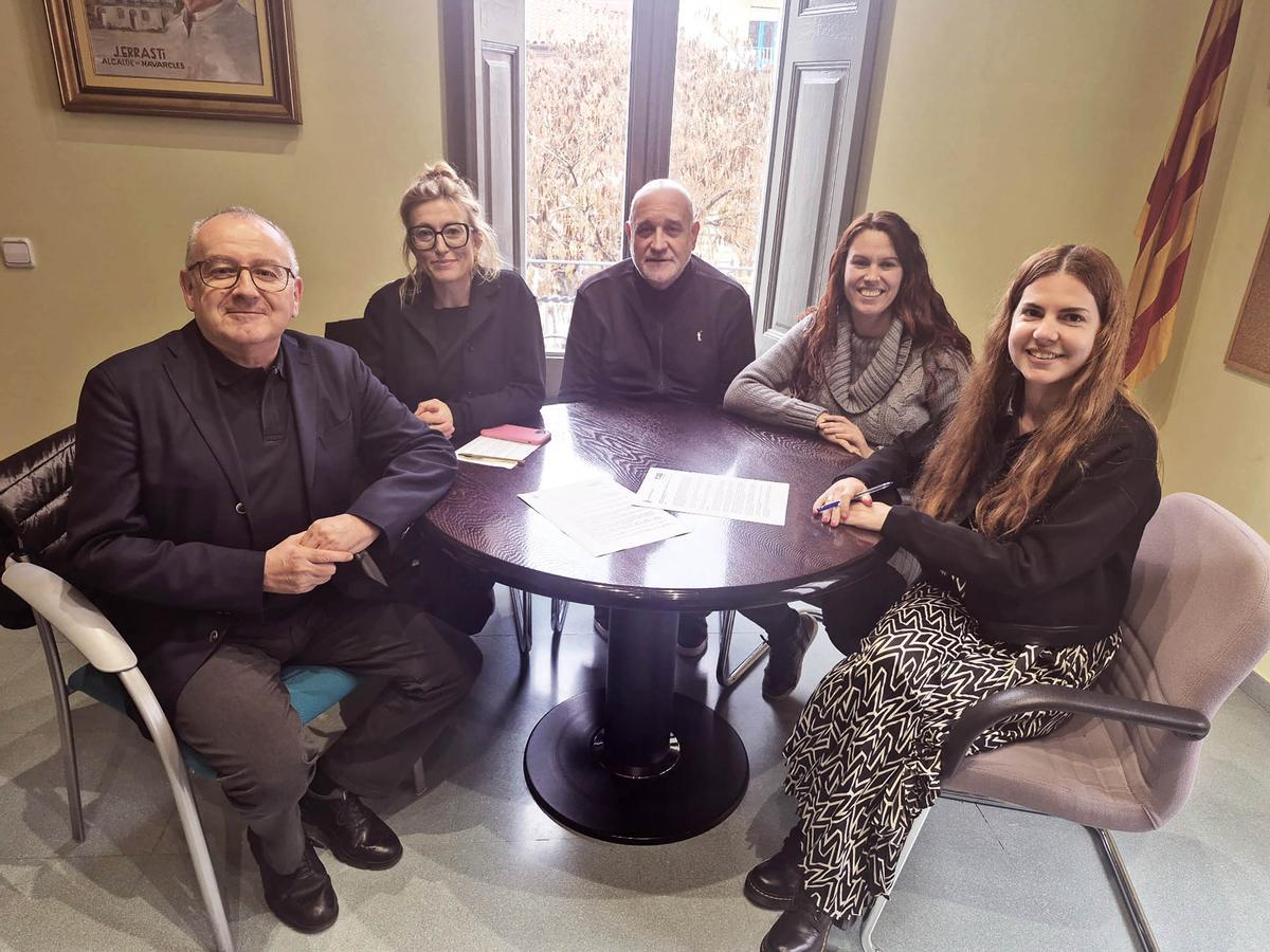 Signatura del conveni amb representants de l’Ajuntament de Navarcles i de Sant Andreu Salut