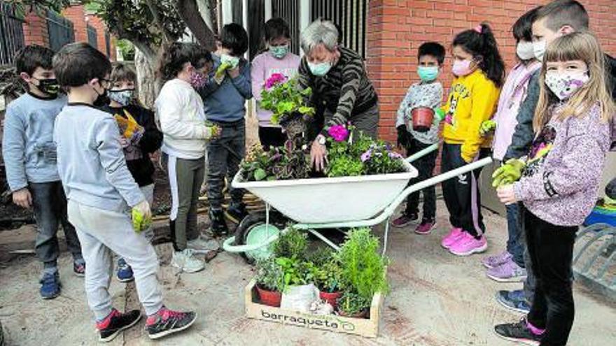 Huerto escolar desde el reciclaje de residuos | DANIEL TORTAJADA