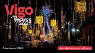 Vigo exhibe al mundo en Fitur su potencial turístico iluminada por su Navidad