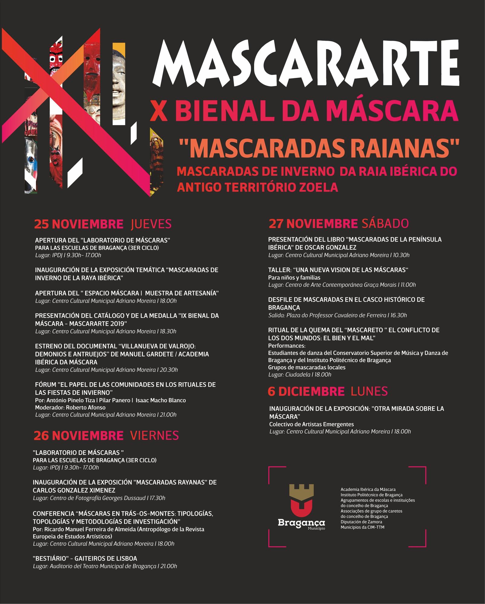 Programa del festival de Mascaradas &#039;Mascararte&#039;.