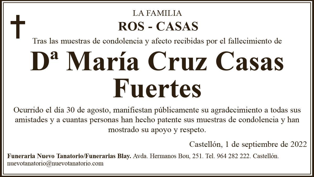 Dª María Cruz Casas Fuertes