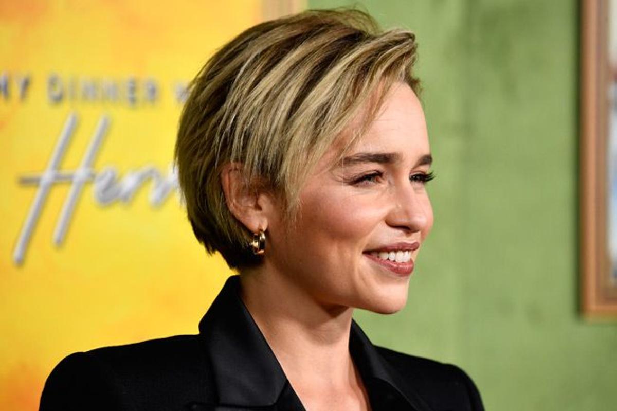 Emilia Clarke, durante un acto de HBO