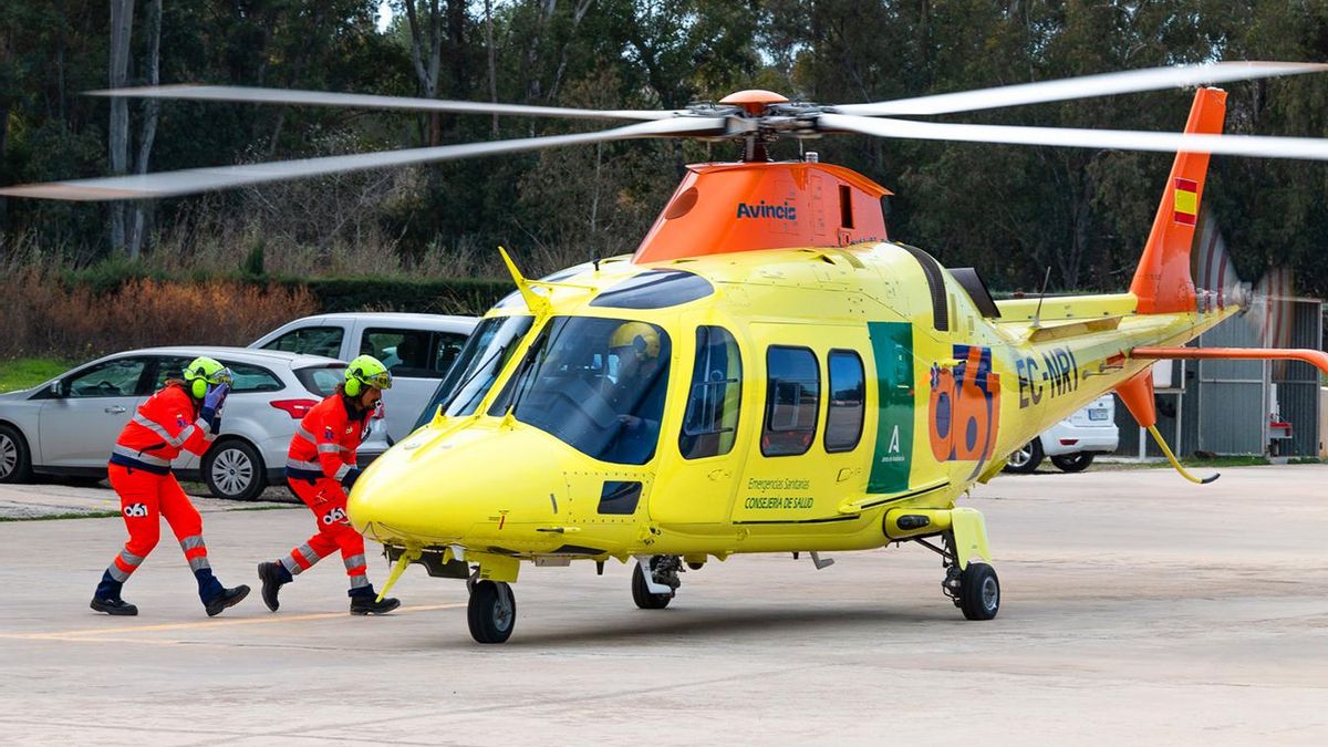 Helicóptero del 061.