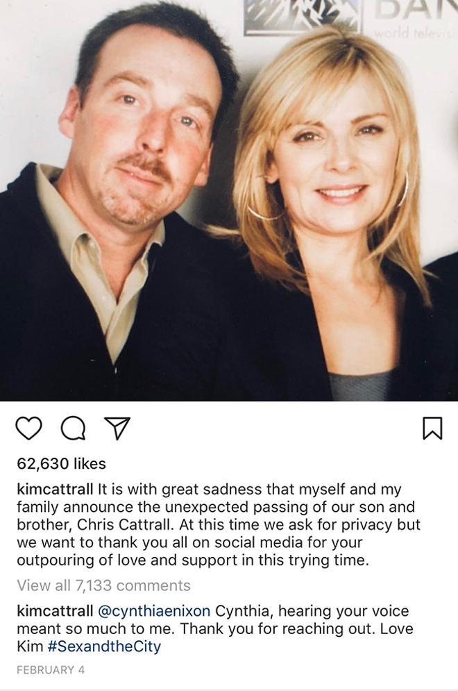 Kim Cattrall contesta a Cynthia Nixon en Instagram