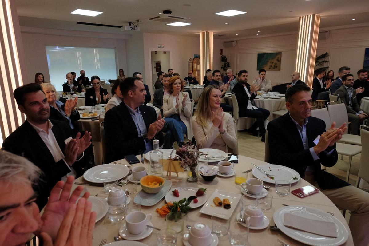 Más de 80 empresarios malagueños acudieron al desayuno con el alcalde de Córdoba, José María Bellido