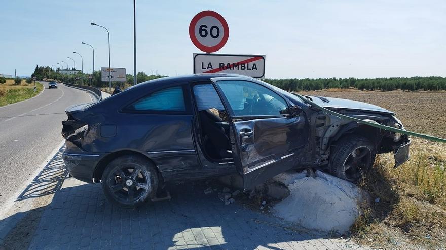 Un menor resulta herido en un accidente entre un turismo y una motocicleta en La Rambla