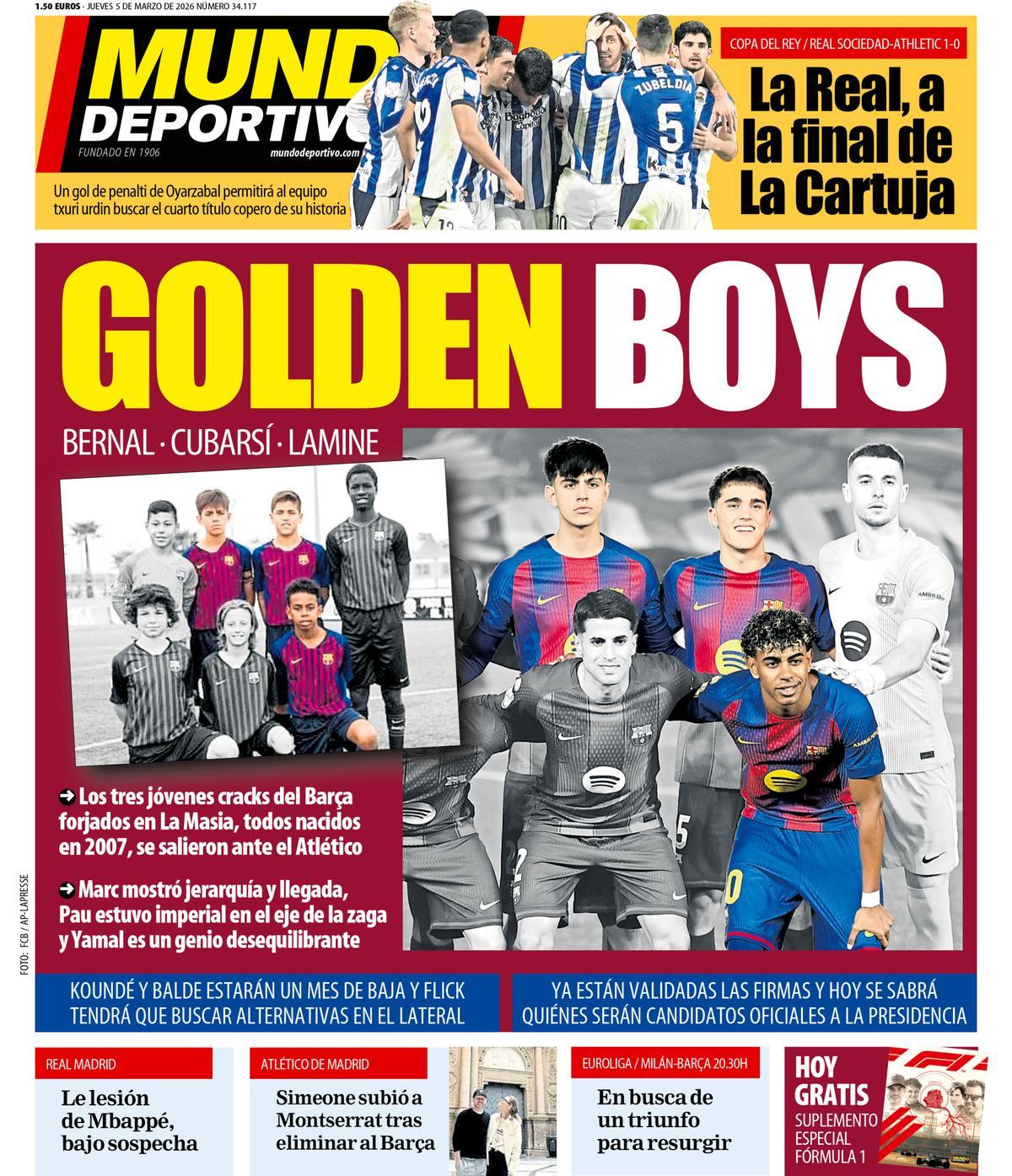 Estas son las portadas de la prensa deportiva de hoy