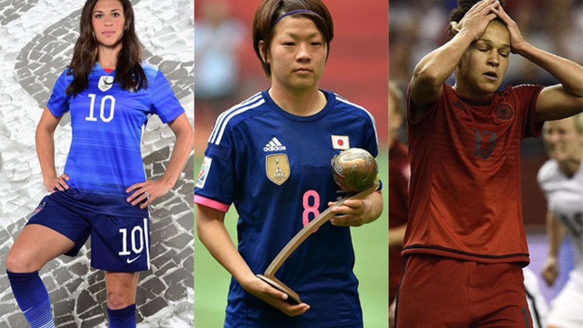 Carli Lloyd, Aya Miyama y Celia Sasic, finalistas a la mejor jugadora 2015