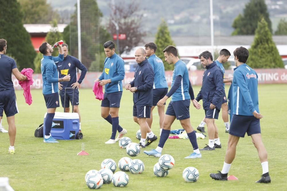 Entrenamiento del Sporting en Mareo.