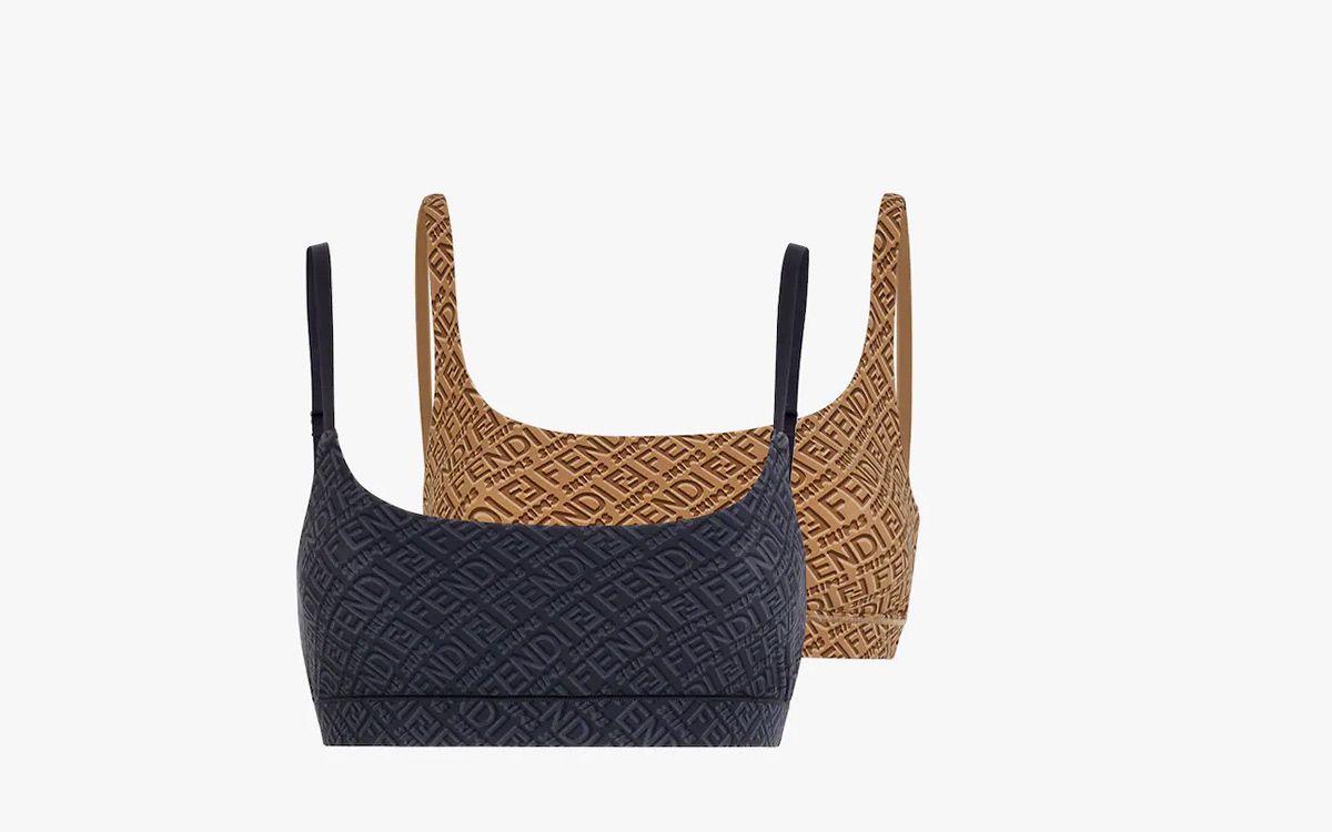 Top sujetador tipo bralette de Fendi x Skims