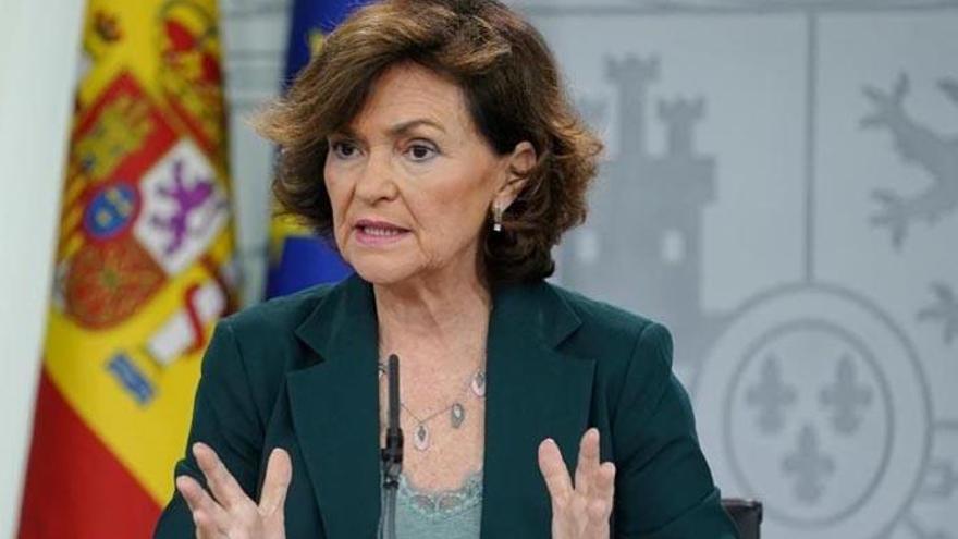 Carmen Calvo, vicepresidenta del Gobierno.