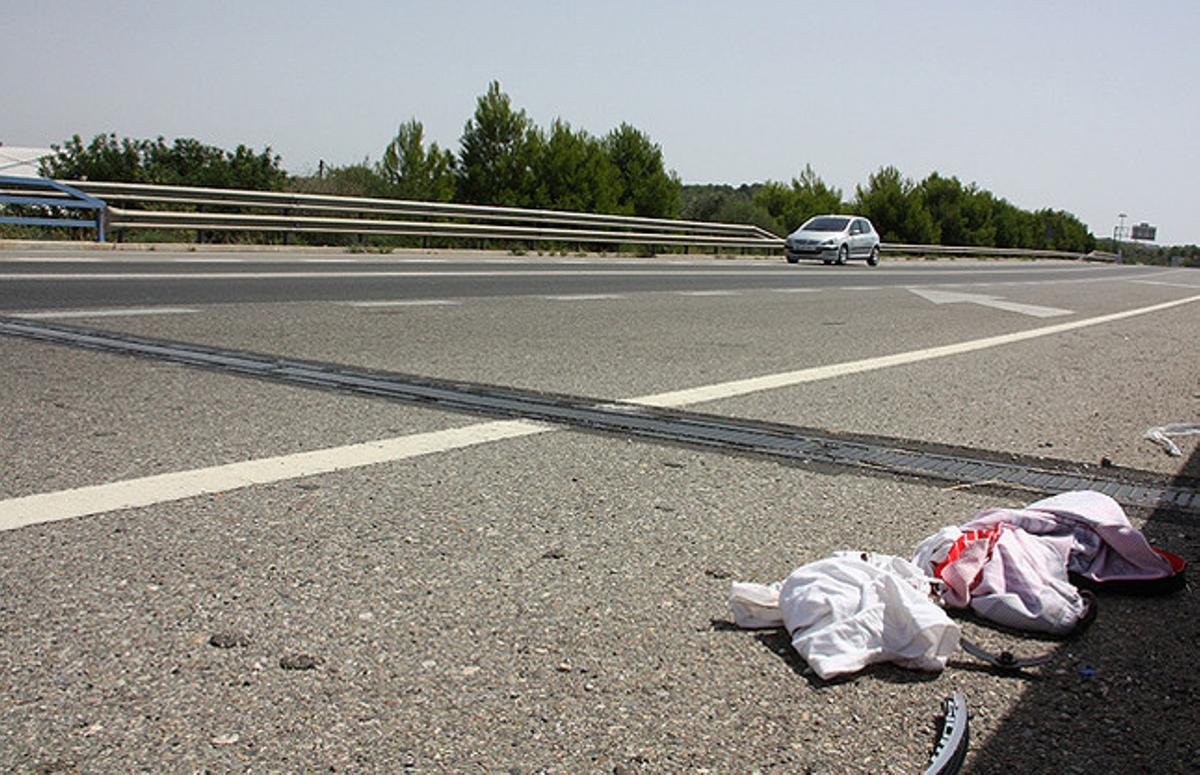 Lloc de la C-51 on ha mort un ciclista envestit per un camió. Lloc de la C-51 on ha mort un ciclista envestit per un camió.