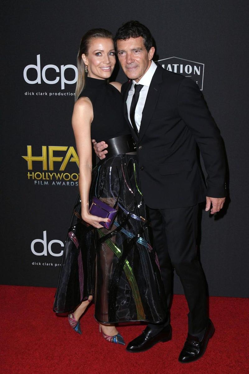 Antonio Banderas y Nicole Kimpel en la alfombra roja de los 'Hollywood Film Awards 2019'